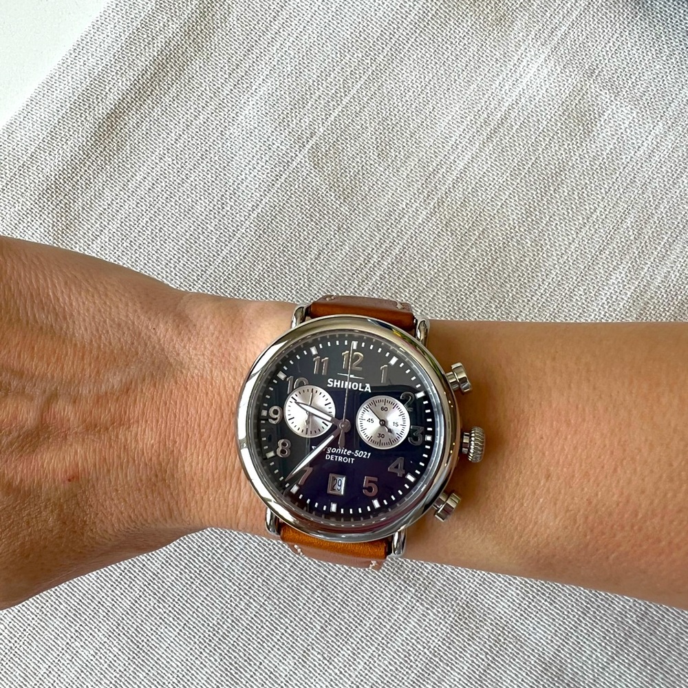 Shinola ‘The Runwell Chrono’ Leather Watch